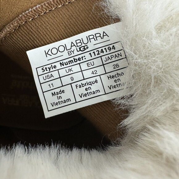 Koolaburra By Ugg Elladine Boot 11 Brown Suede Leather Ankle Bootie Wedge Womens - Picture 9 of 11